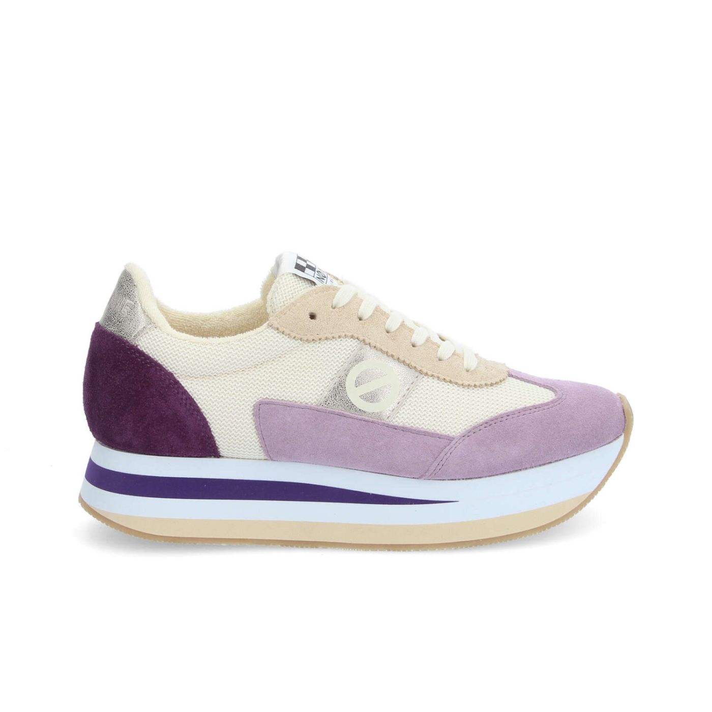 FLEX M JOGGER W - SUEDE/SDE/KNIT - LILAS/BEIGE/BLANC CASSE